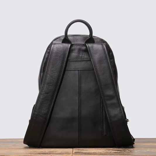 Retro Ryggsäck i Äkta Läder – Handgjord Klassisk Stil för Honom & Henne