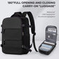 Multifunktionell Ryggsäck – Vattentät, 25L, USB-laddning & Skofack